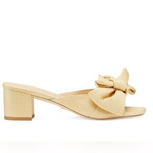 Stuart Weitzman Love Knot 50 Block Slide Vintage Denim Indigo Size 6.5 NIB